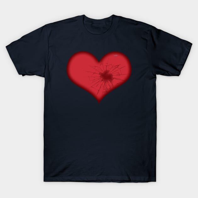 Broken Heart T-Shirt by LetsGetGEEKY